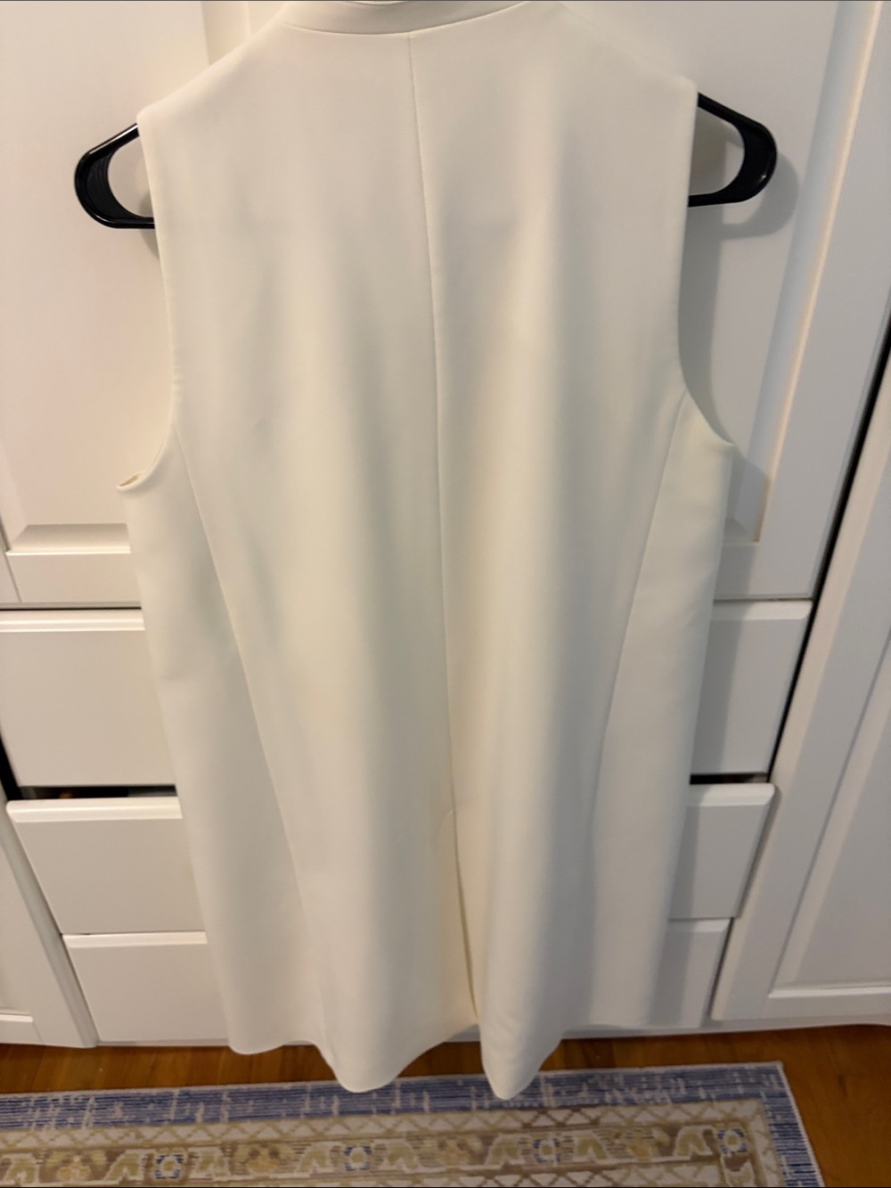 Zara Basic Sleeveless Long Vest - Cream, Gilet , size Medium - Picture 4 of 6